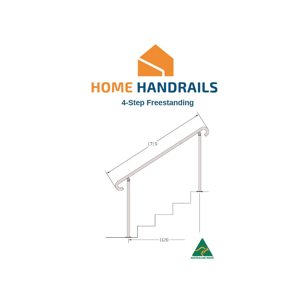 4 Step Freestanding Handrail